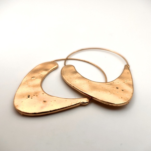 Anthro Carissa Crescent Hoop Earrings - Picture 2 of 6